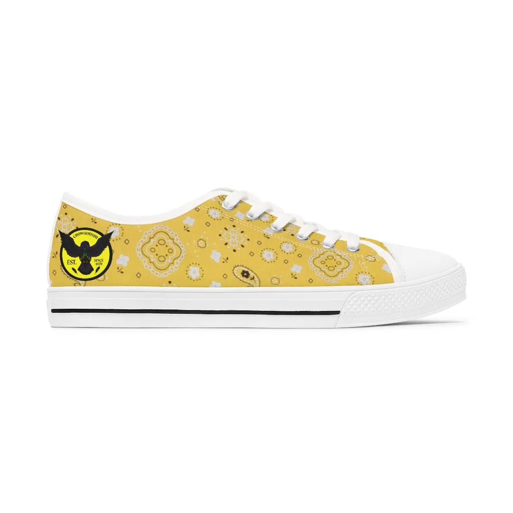 Women's Crowgodshi Yellow Colors Low Top Sneakers