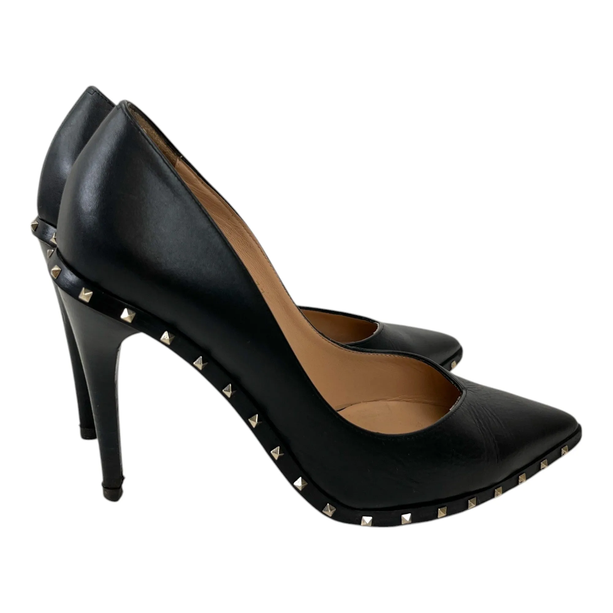 Women's Rockstud Heels Black Size EU 37 / UK 4