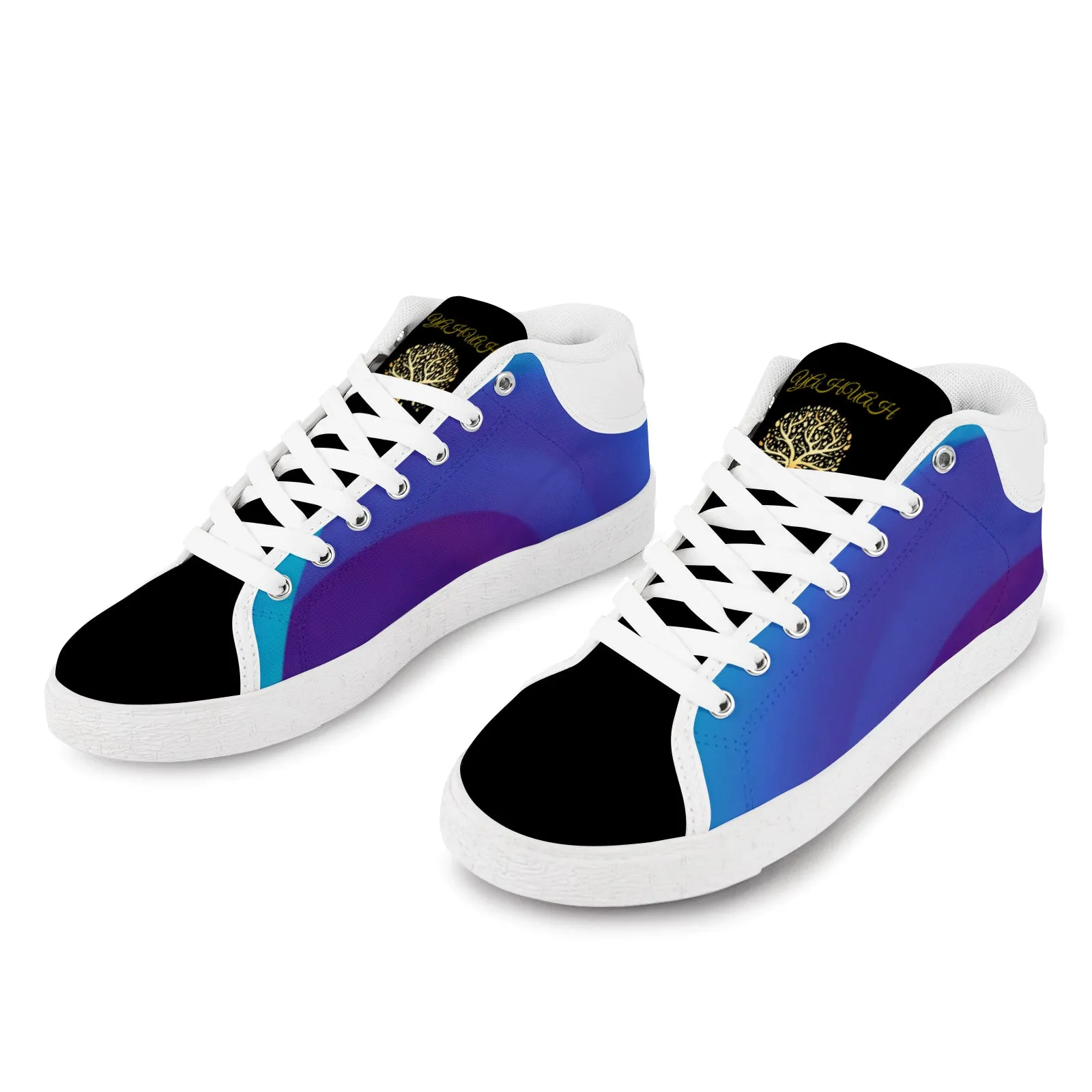 Yahuah-Tree of Life 01 Royal Ladies Fashion Chukka Canvas Shoes